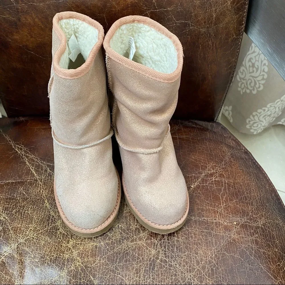 Nine West rose gold hidden heel booties 6